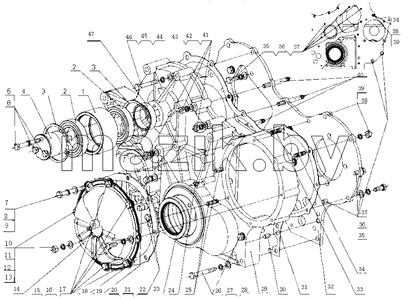 D08LB-1002200 Детали отсека распределительной шестерни