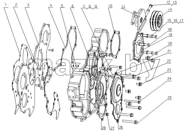 E1202-1002200 Части корпуса шестерни