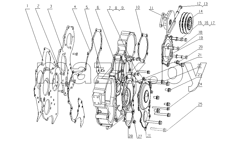E1202-1002200 Части корпуса шестерни