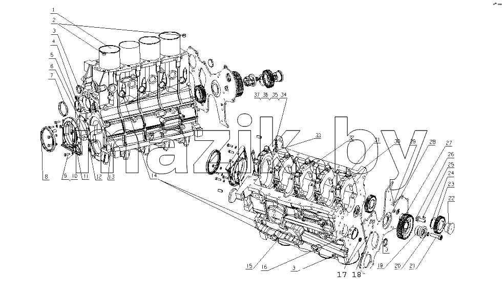 G2HBB-1002000 Блок цилиндров в сборе