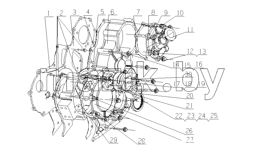 G29LA-1002200 Часть отсека передач
