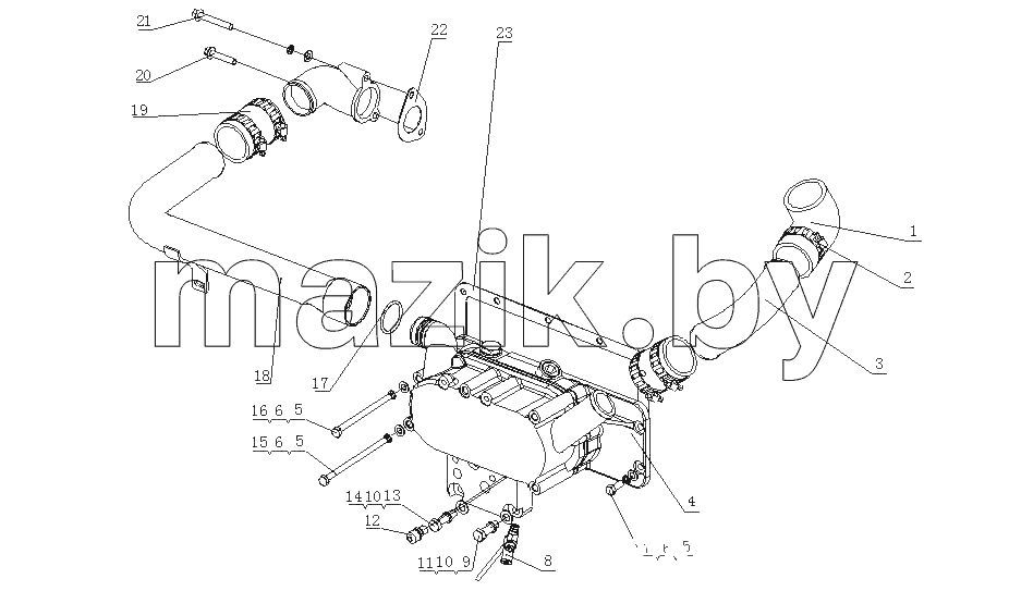 J46S1-1013000 Маслоохладитель в сборе