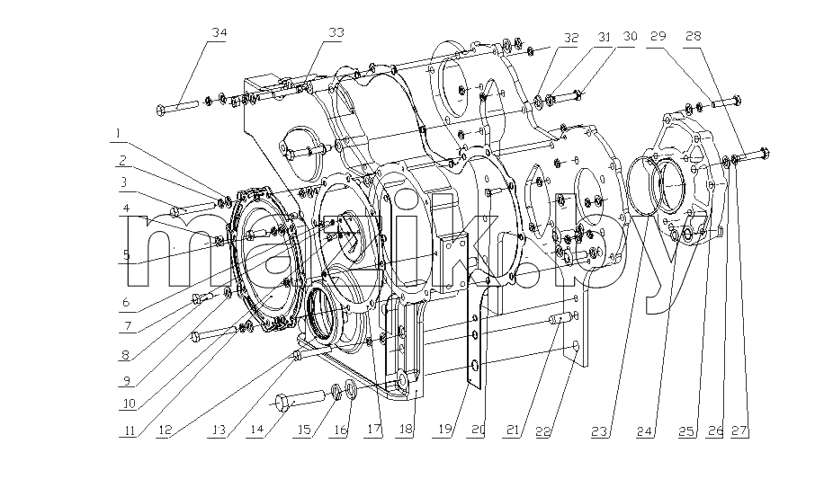 J3300-1002200 Части корпуса шестерни