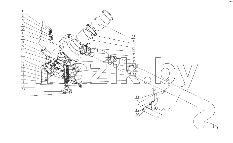 M36T1-1118000/05 Турбонагнетатель в сборе