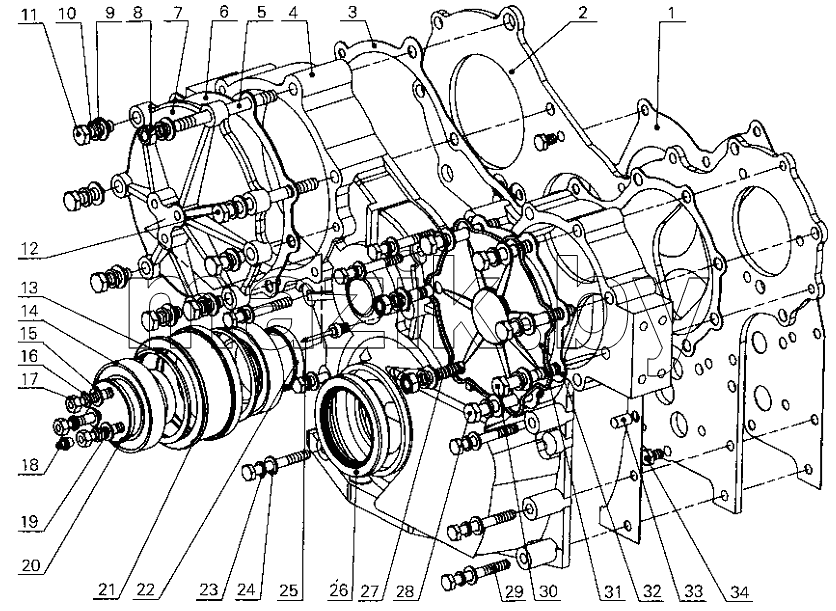 G0100-1002030 Timing gear chamber parts