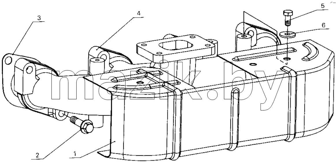 B30-1008020 Exhaust manifold parts