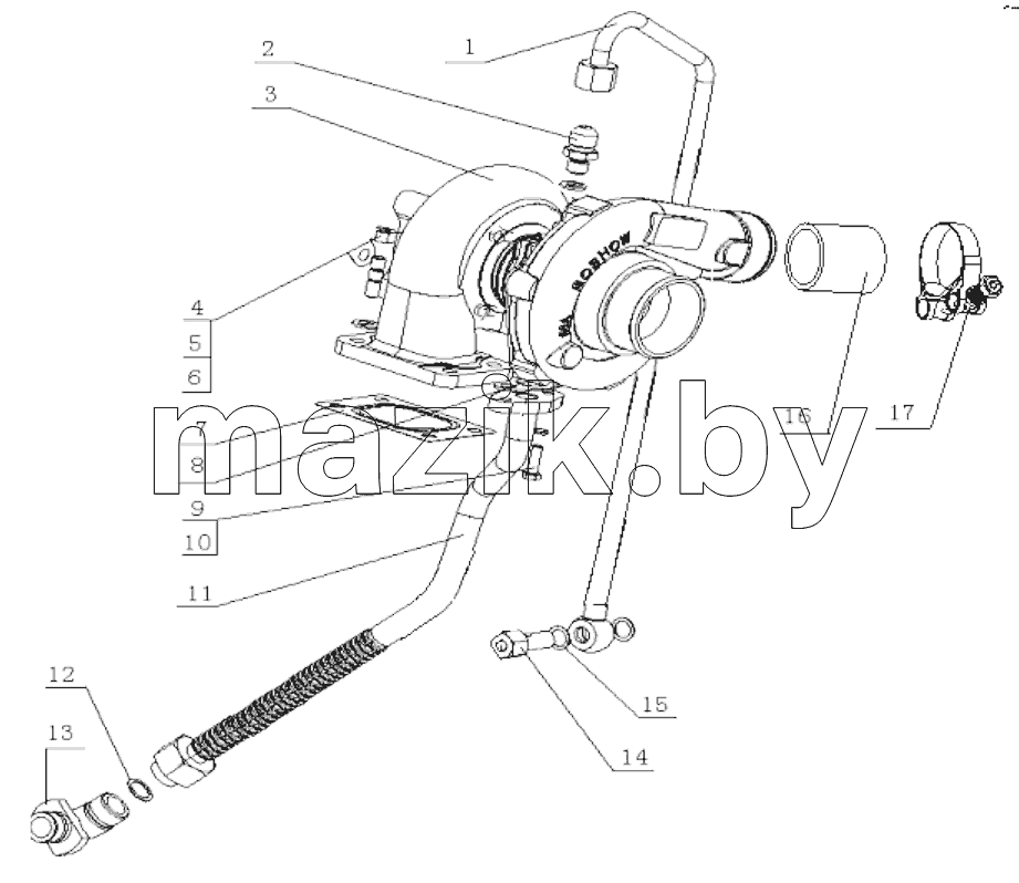  A8FW1-1118000/02 Turbocharger Assembly