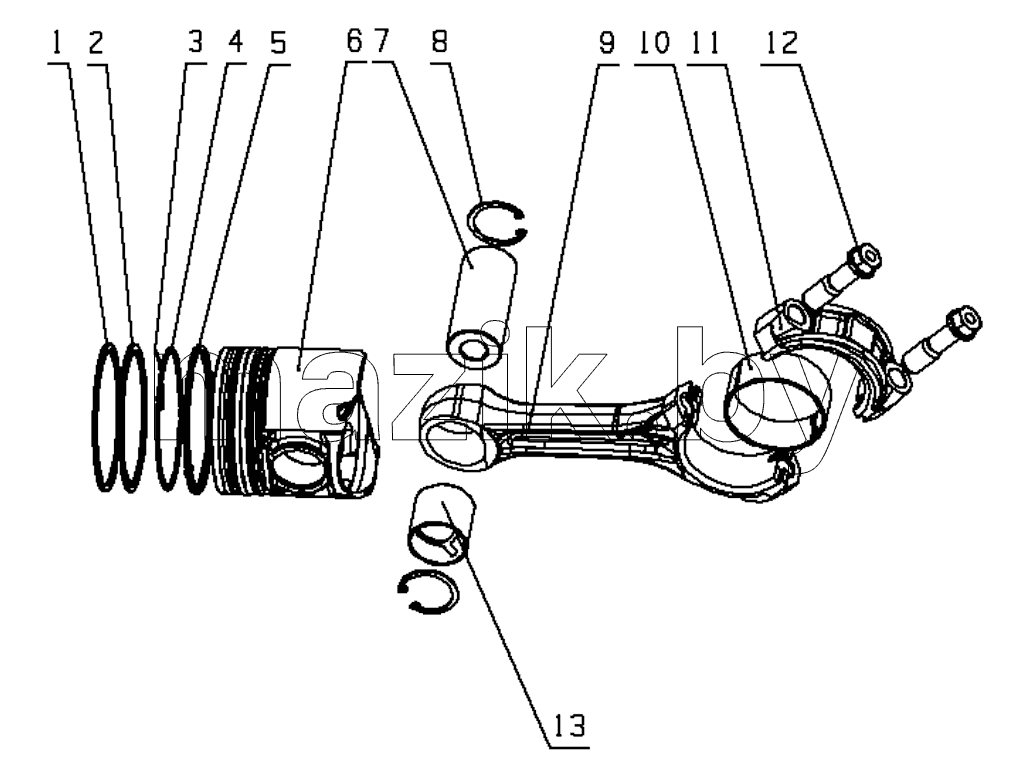  A8600-1004000/09 Piston Connecting Rod Assembly