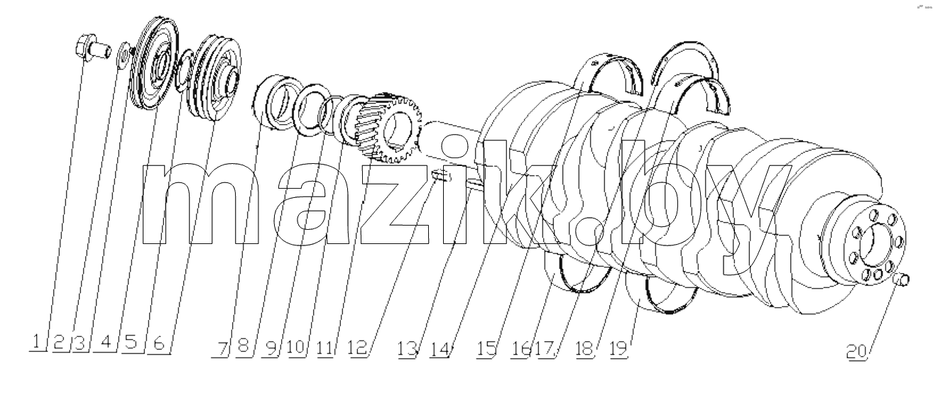 A8601-1005000/03 Crankshaft Vibration Damper Assembly