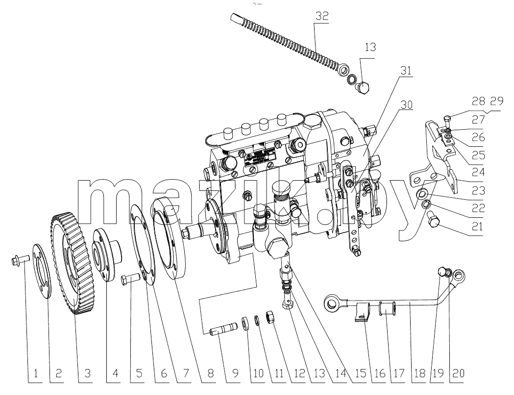  19B7NT0-1111000/01 Fuel Injection Pump Assembly