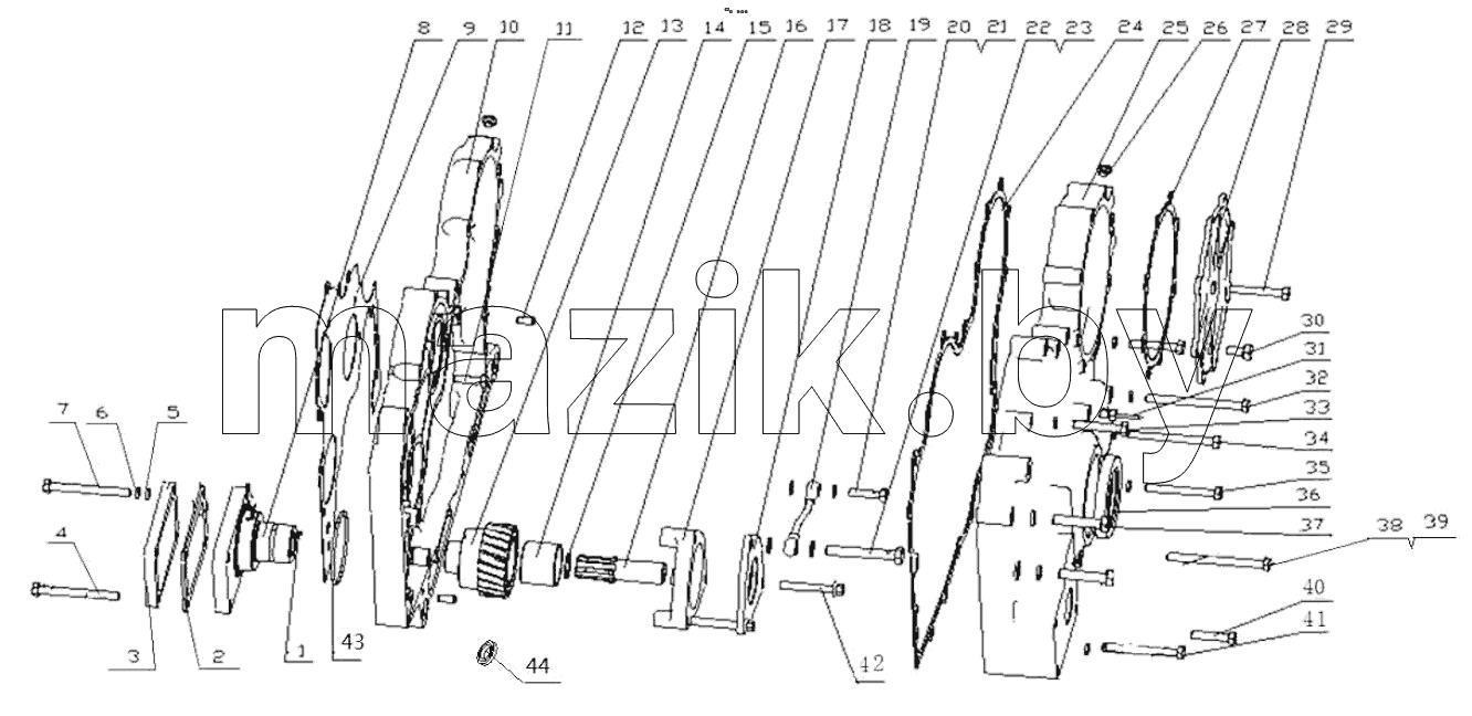  3B9XT0-1002200/05 Gear Housing Parts