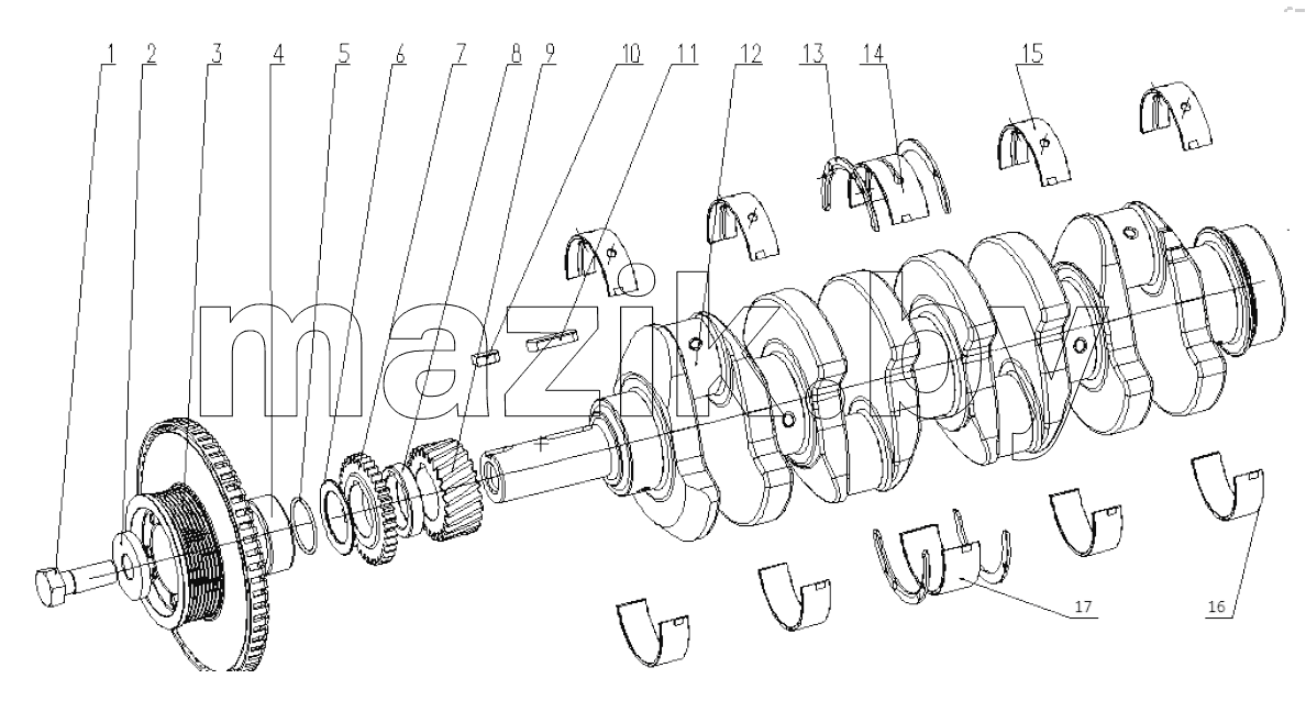  D43Y1-1005000 Crankshaft damper assembly
