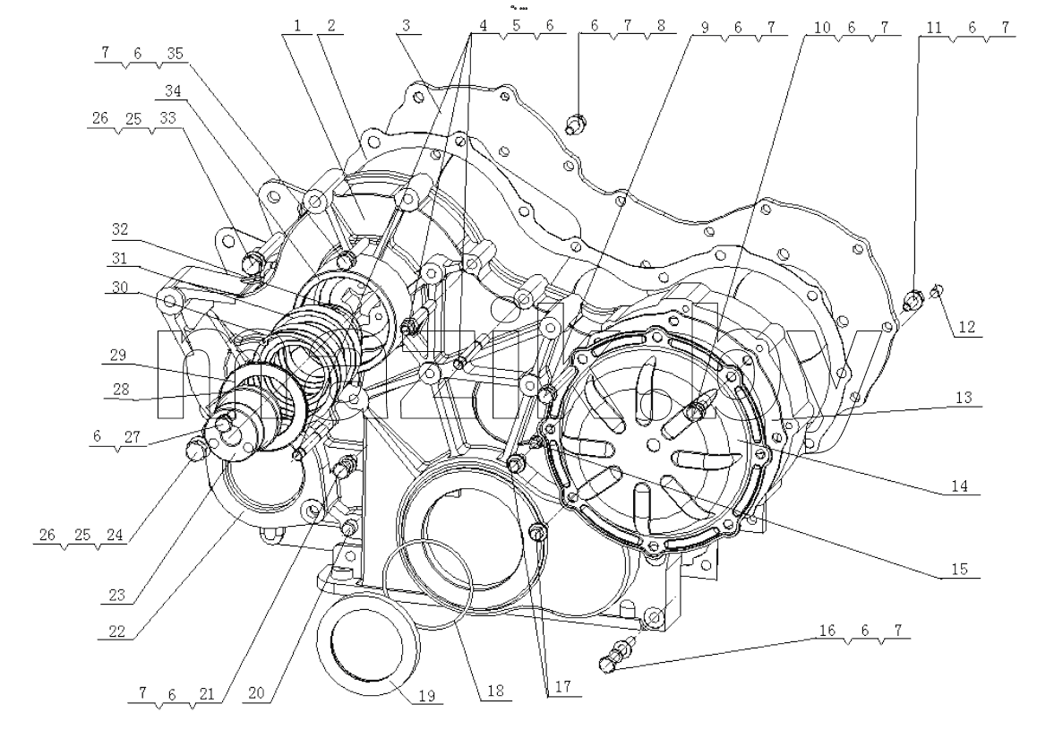  D30-1002030A/10 Gear Housing Parts