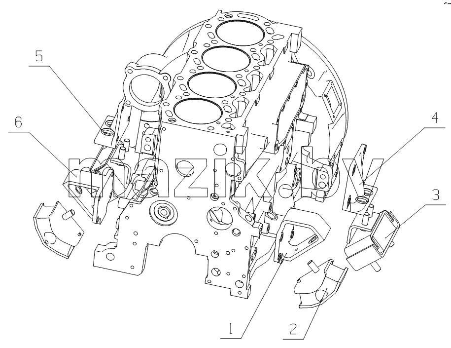G0219-1001000 Engine mounting assembly