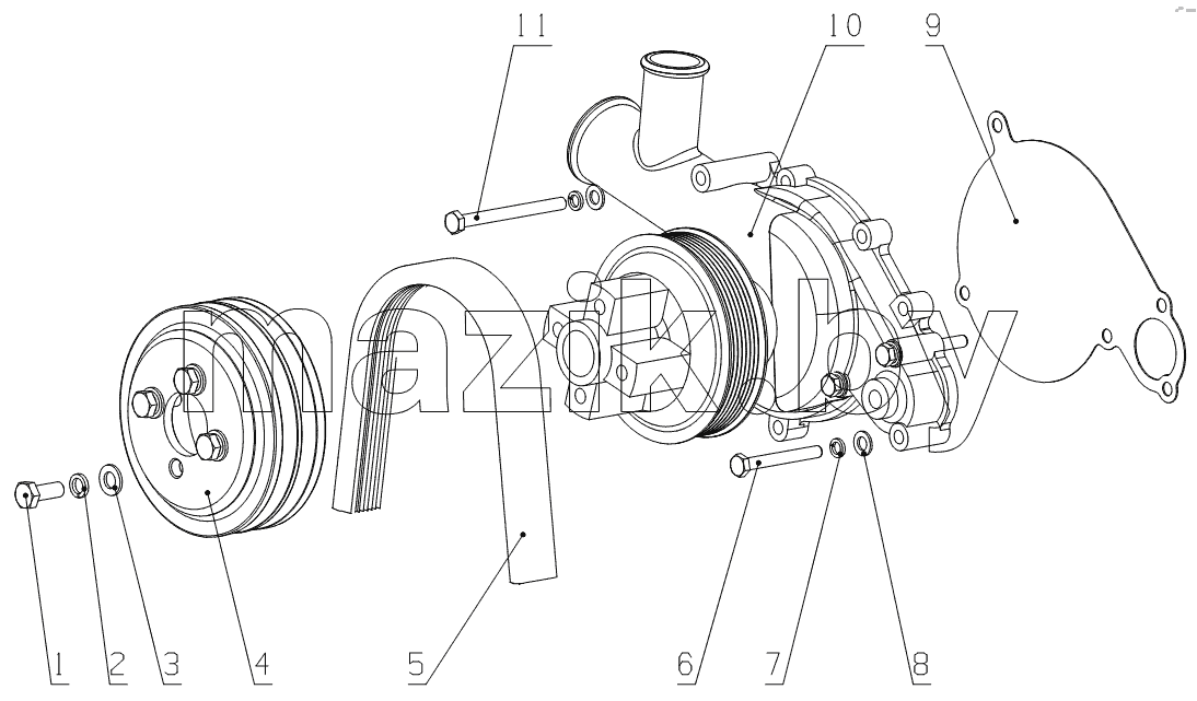 G0211-1307000 Water pump Assembly