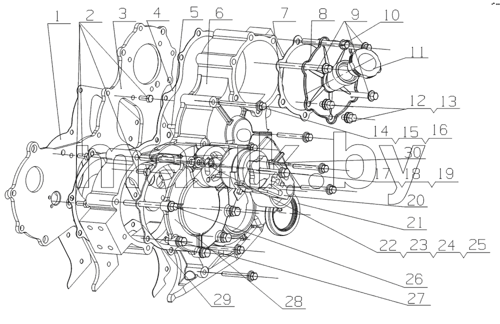 G06CA-1002200 Gear housing assembly