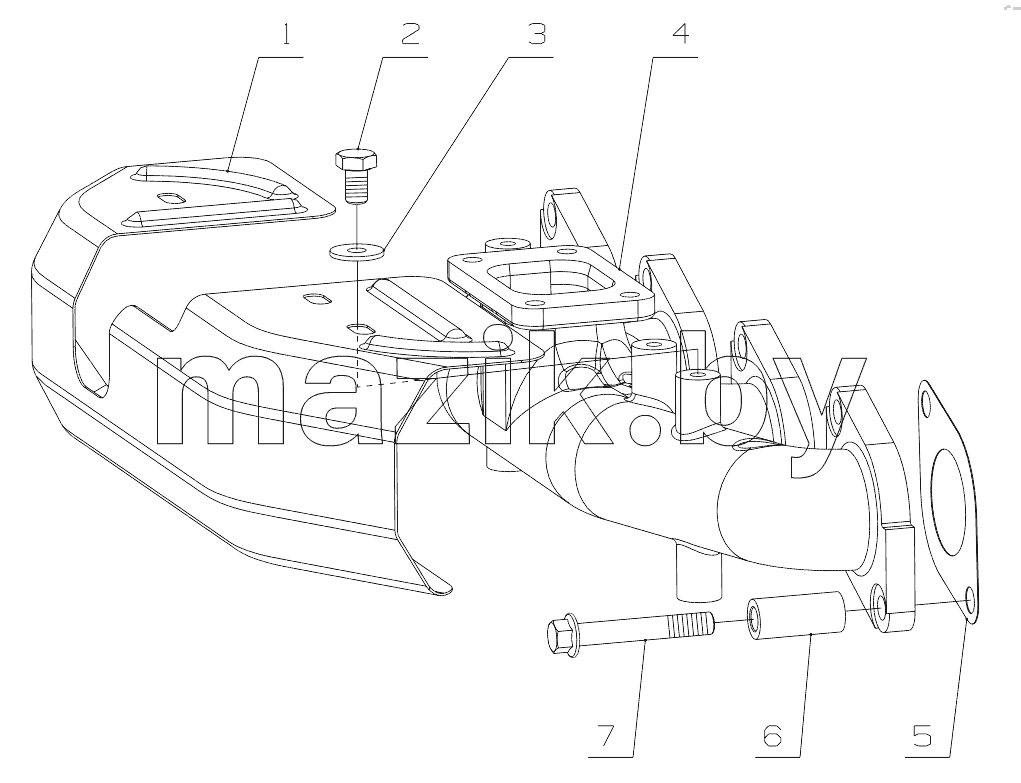  G0100-1008200 Exhaust manifold assembly
