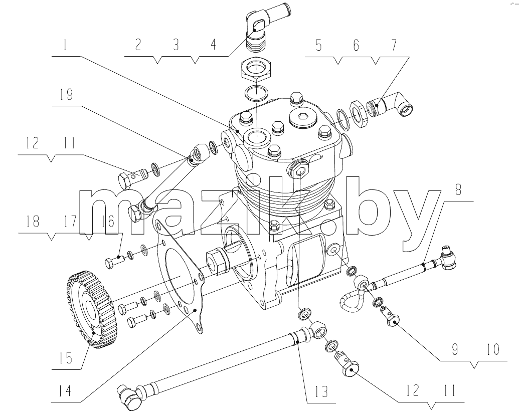  G0219-3509000 Pneumatic Air Compressor Assembly