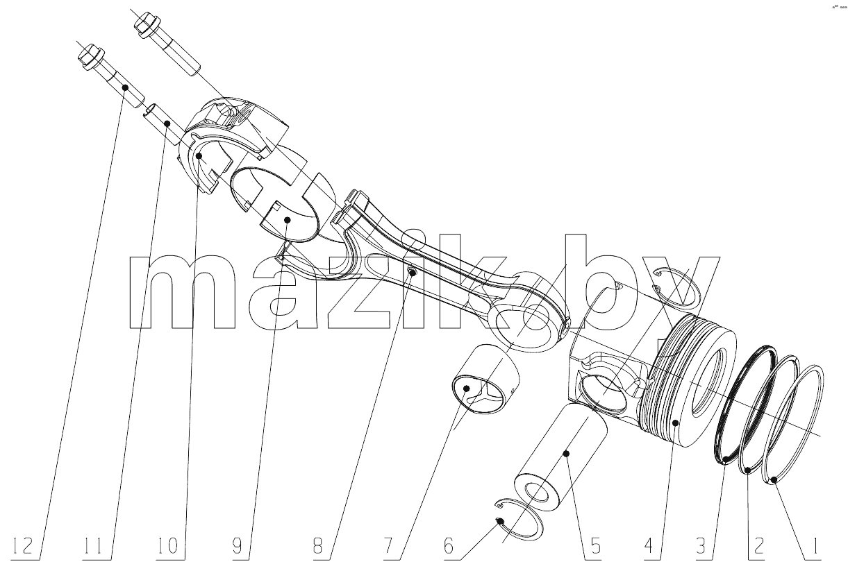  G4700-1004000 Piston and connecting rod