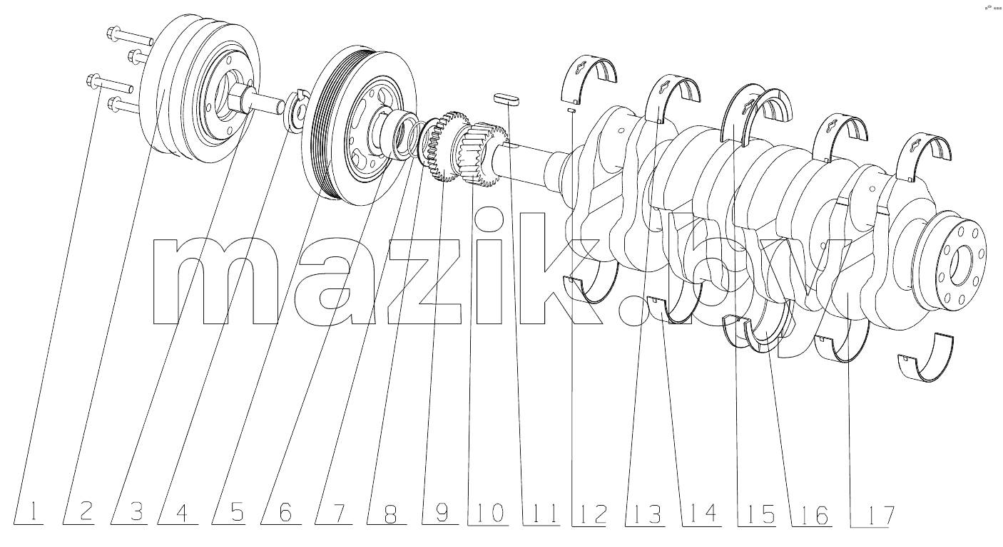  G0829-1005000 Crankshaft Vibration Damper Assembly