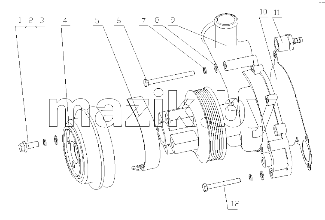  G2S0B-1307000/01 Water Pump Assembly