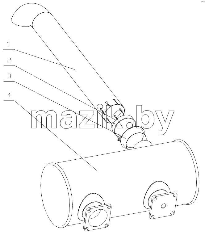  B7626-1201000/05 Muffler Assembly