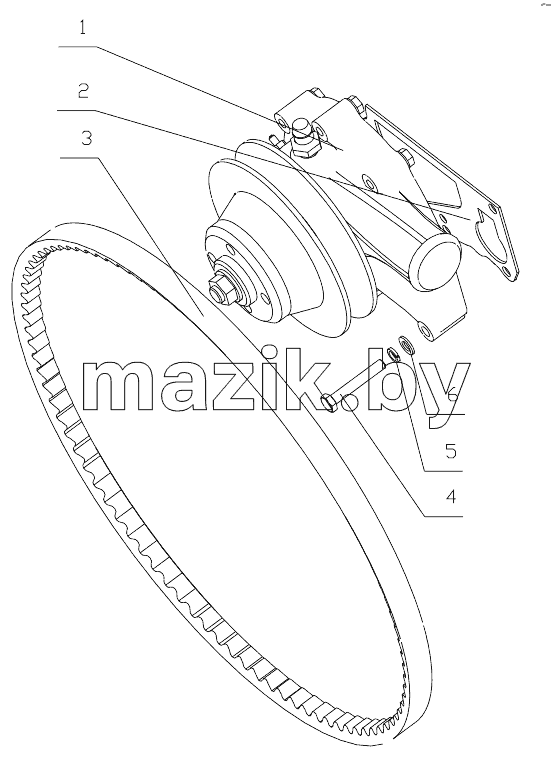  1640H-1307000/06 Water Pump Subassembly