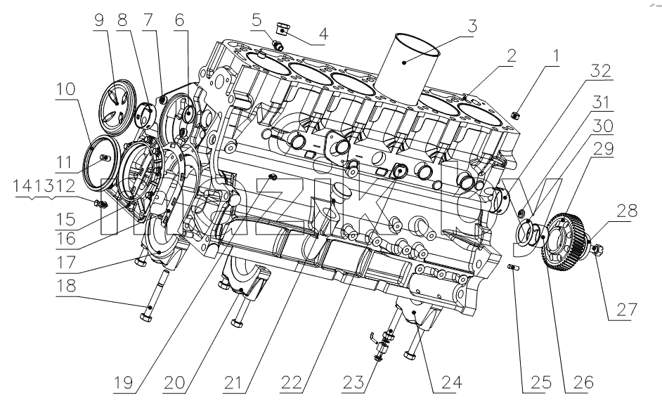 G5800-1002000 Cylinder Block Assembly