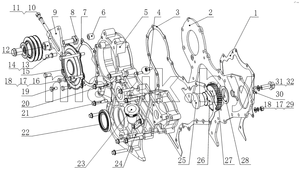 G6000-1002030 Timing Gear Housing Parts