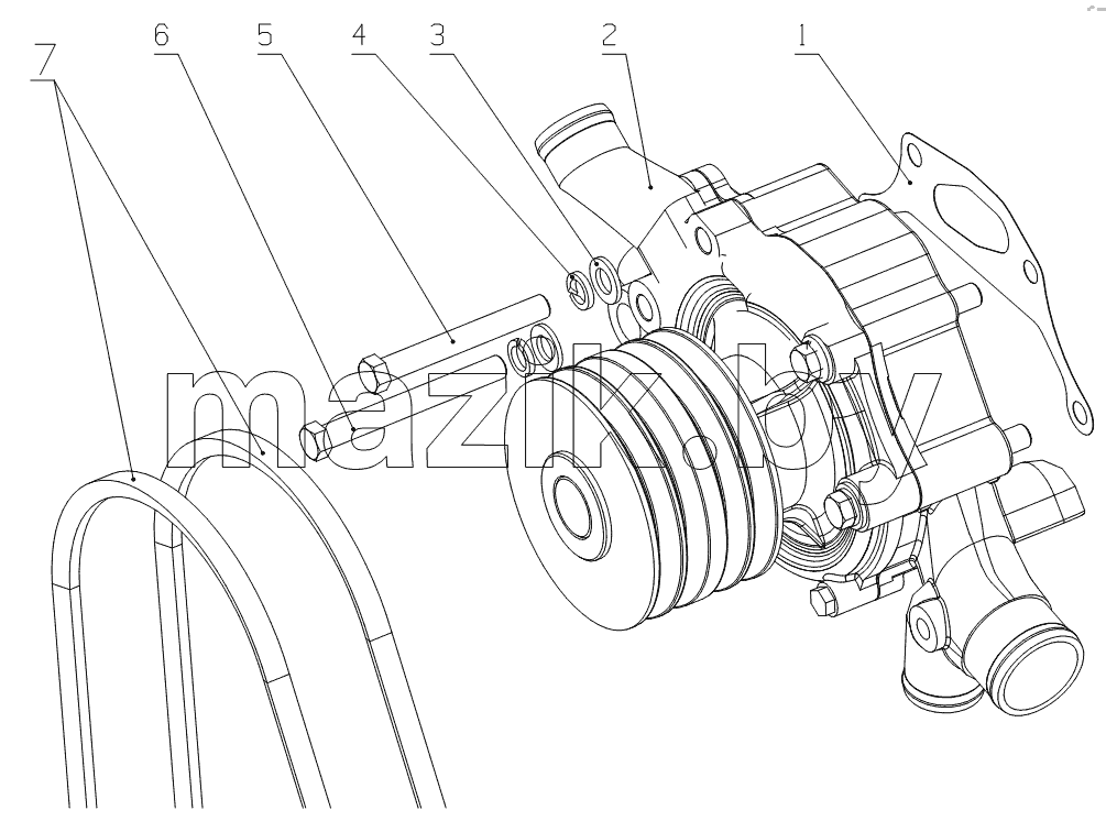 G5800-1307000 Water pump assembly
