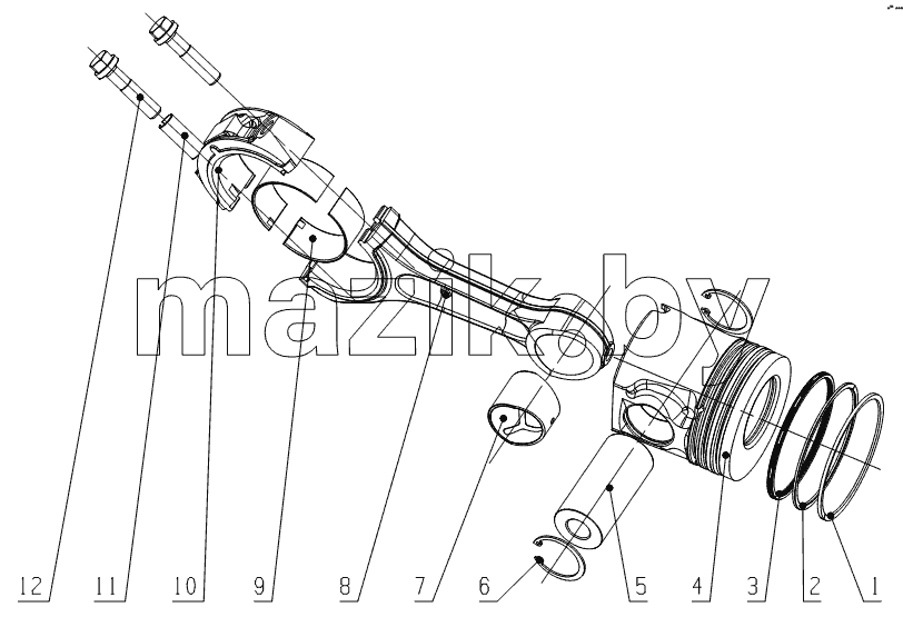 G6000-1004000 Piston and Connecting Rod