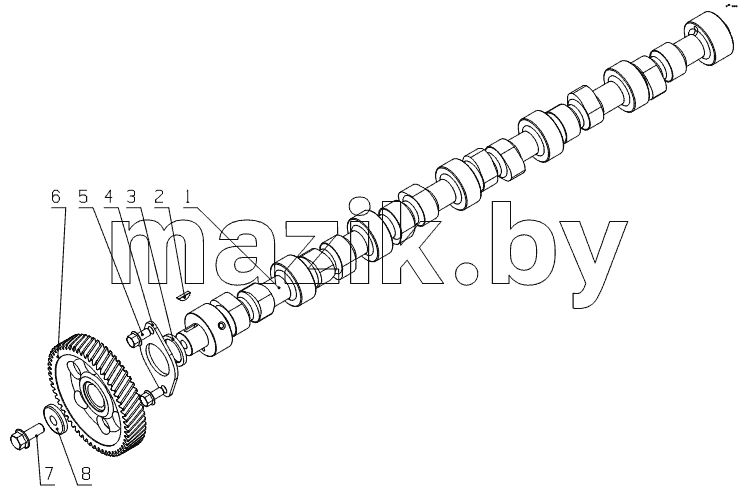 G6000-1006000 Camshaft assembly