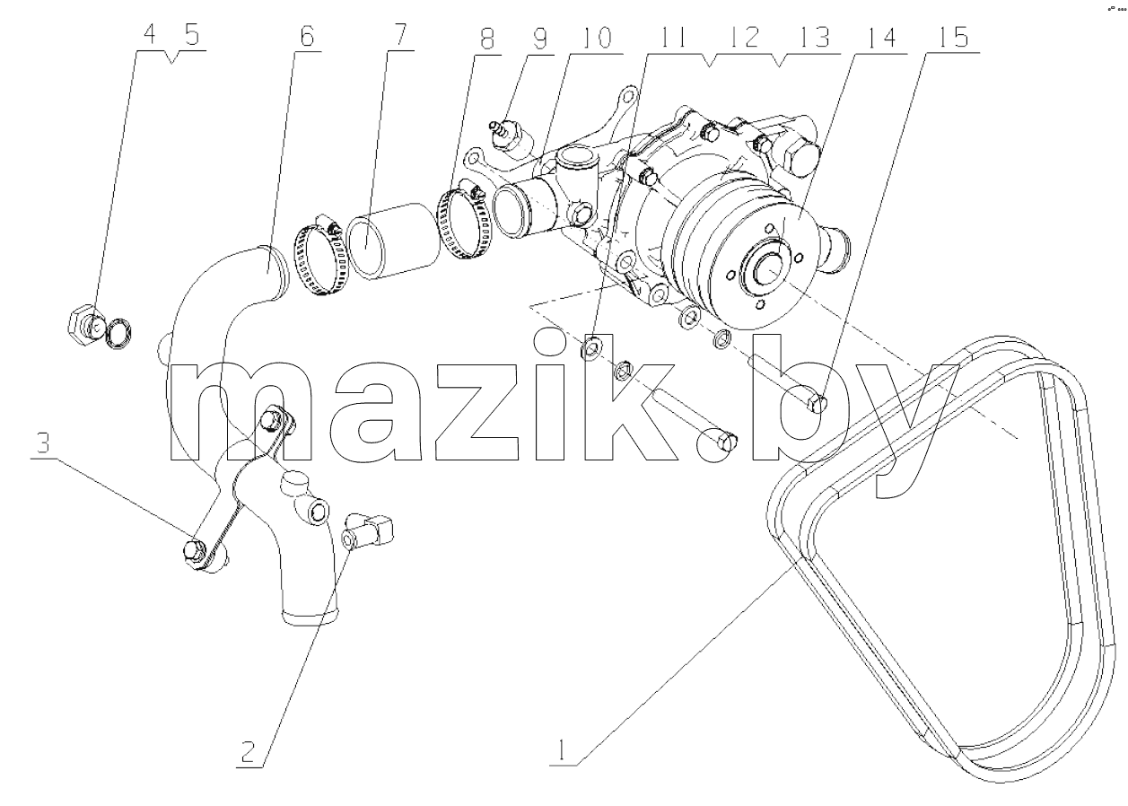  G3RE2-1307000/02 Water Pump Assembly