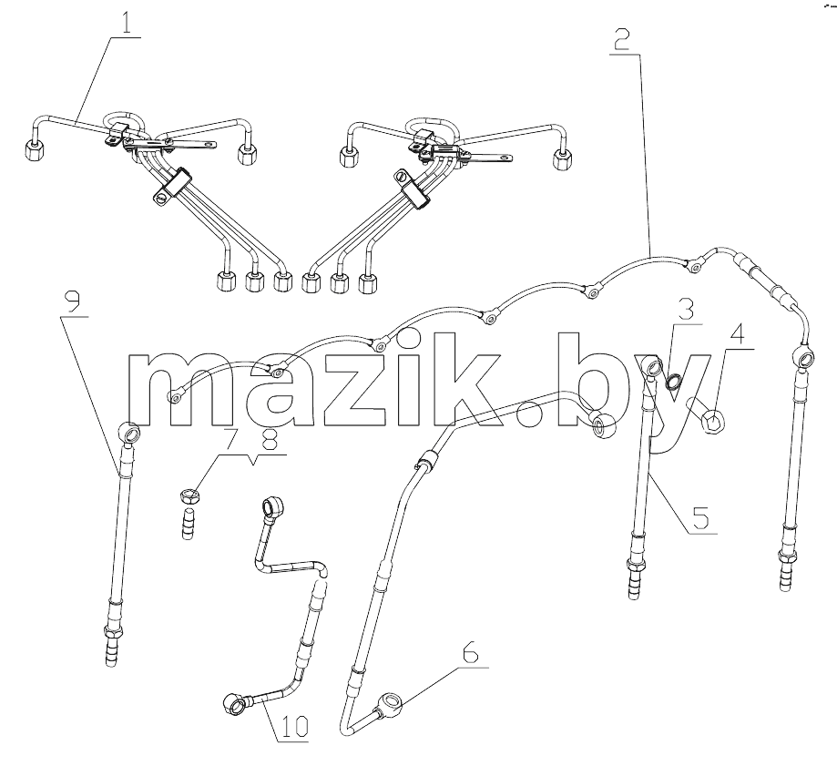  J80G0-1104000/03 Supply System Pipeline Assembly