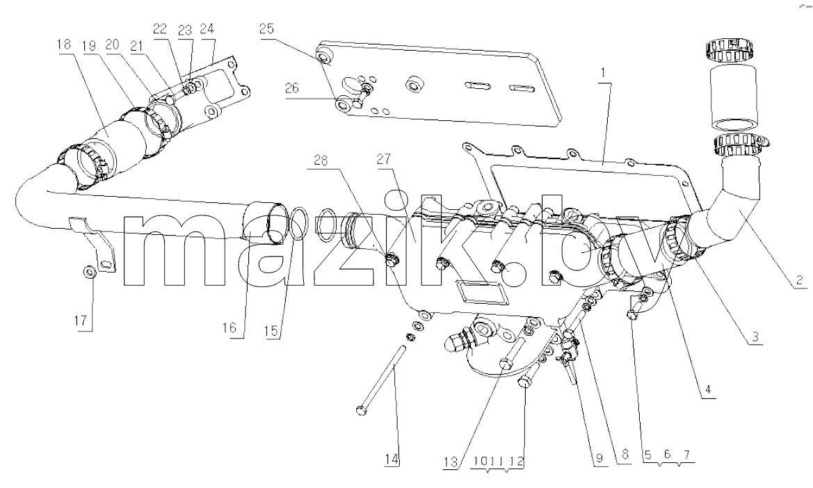  J8201-1013000/15 Oil Cooler Assembly