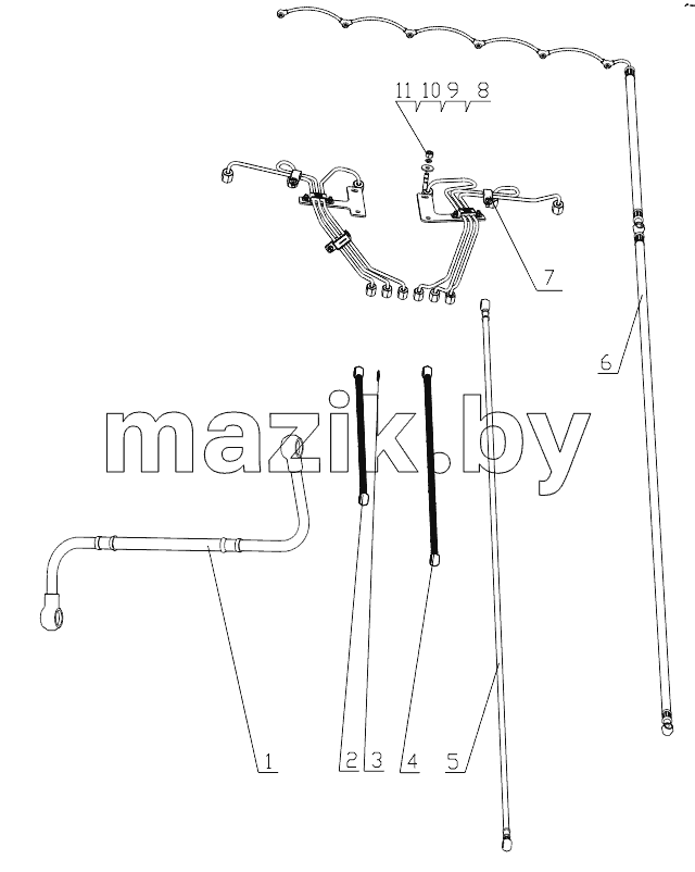  J8201-1104000/01 Fuel Supply Pipeline Assembly