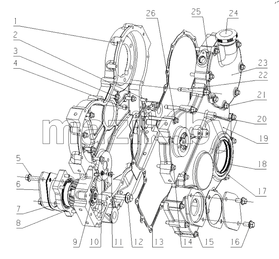  Деталь шестерённой камеры JY100-100220