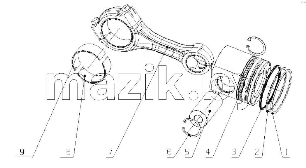  J3D00-1004000/04 Piston Connecting Rod Assembly