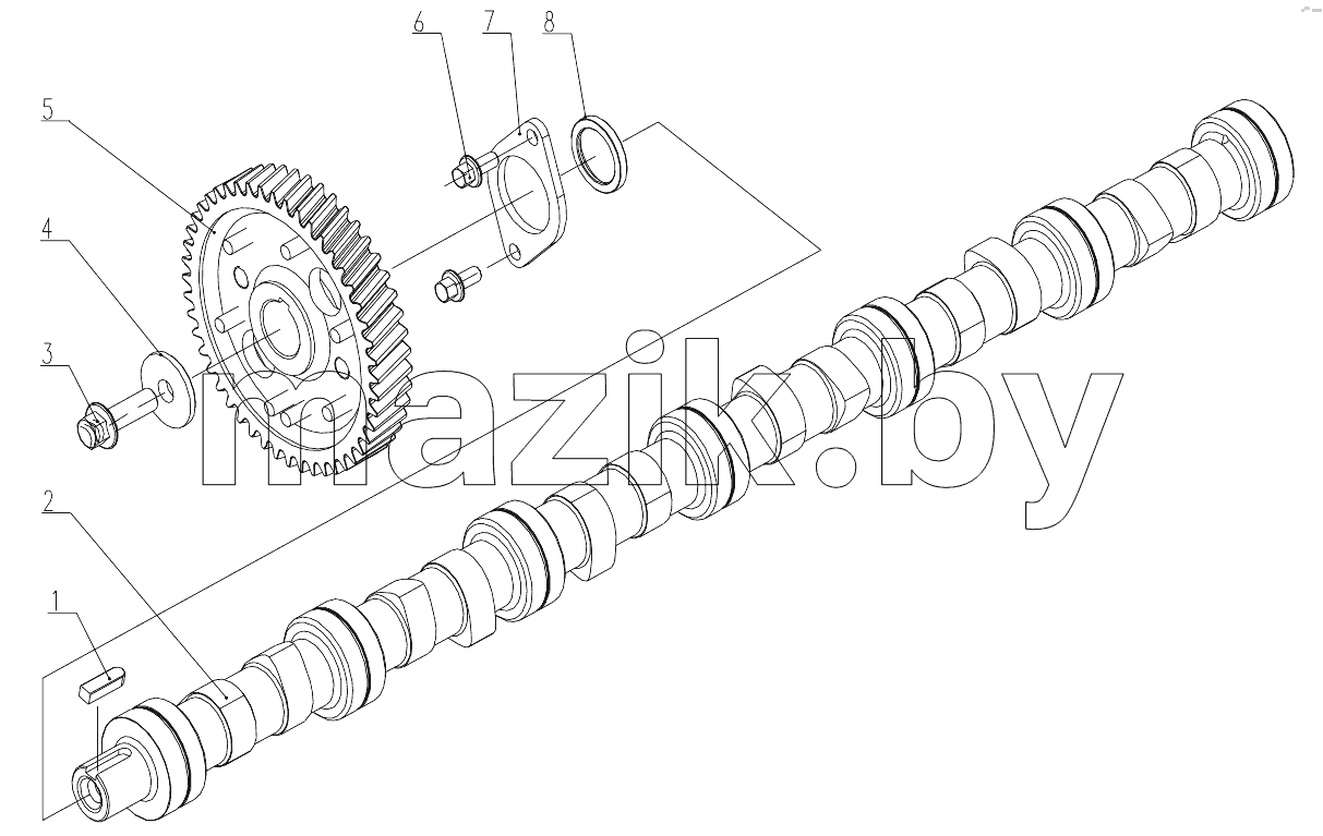  J3D00-1006000/02 Camshaft Assembly