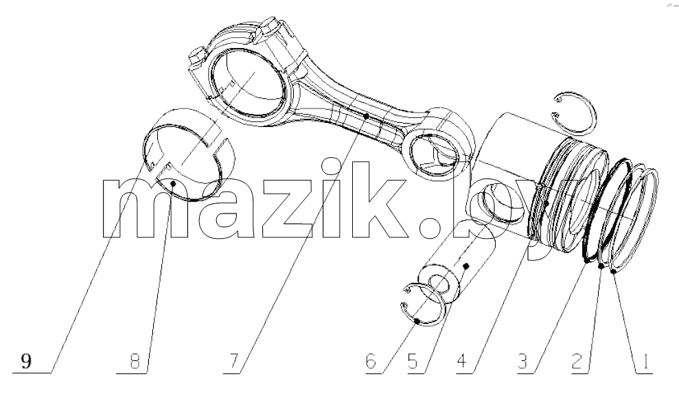  J4J00-1004000/02 Piston Connecting Rod Assembly