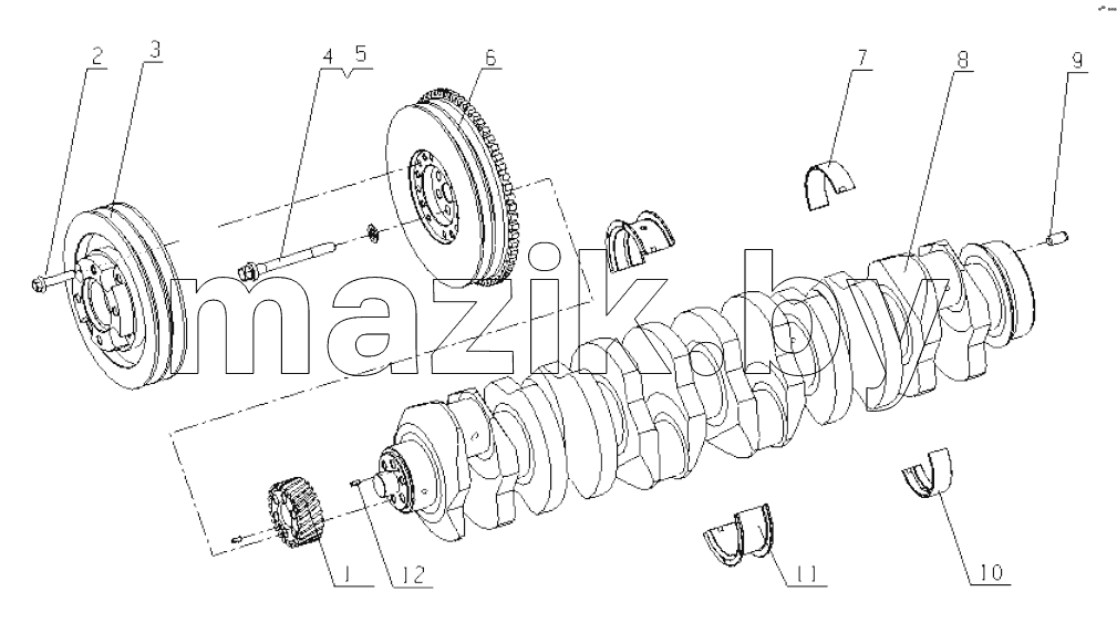  J3C01-1005000/01 Crankshaft Vibration Damper Assembly