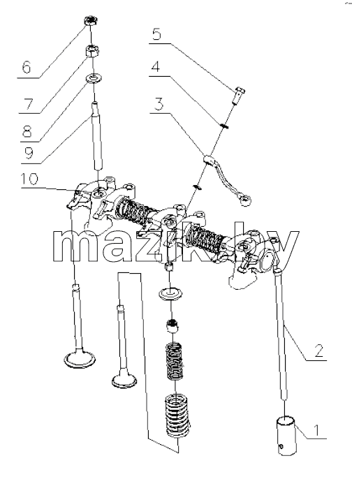  J1A00-1007000/02 Valve Train System Assembly