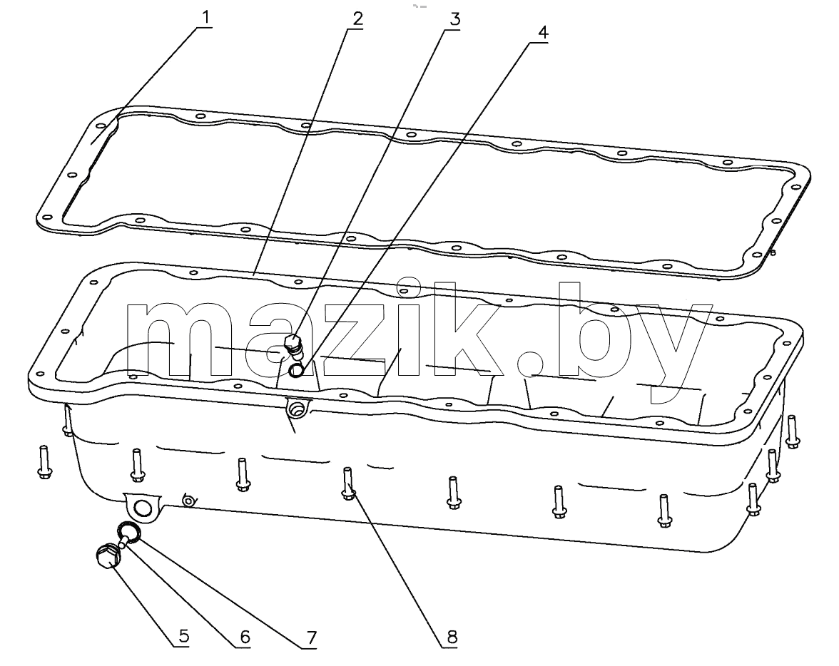  K7301-1009000 Oil Sump Assembly