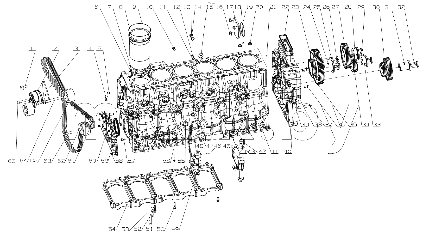  KC000-1002000 Cylinder Block Assembly