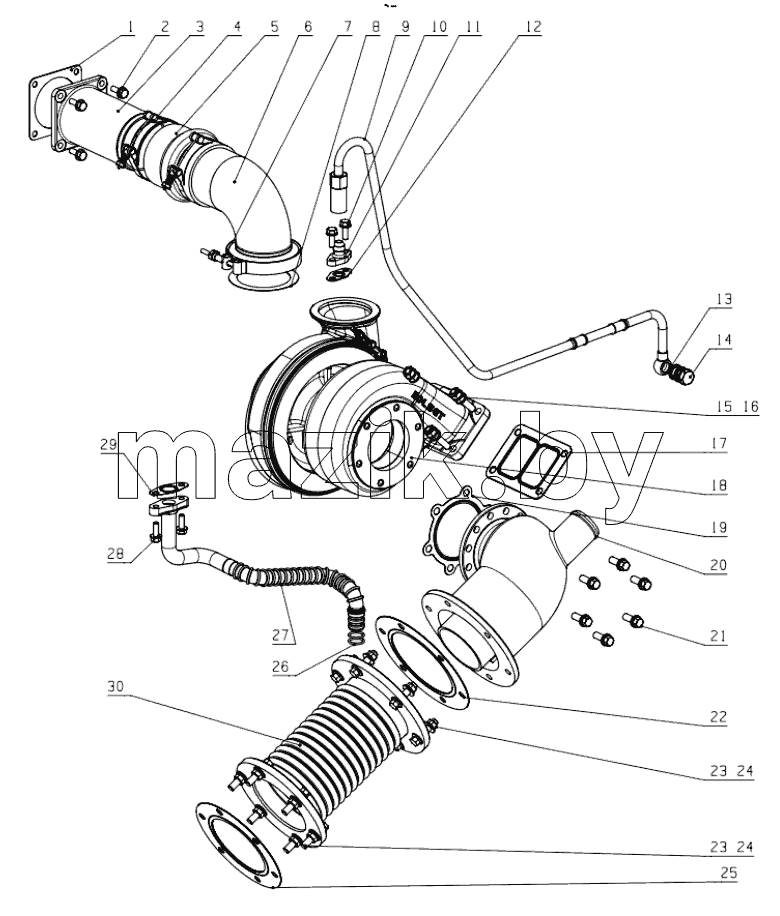  K7501-1118000 Turbocharger Assembly