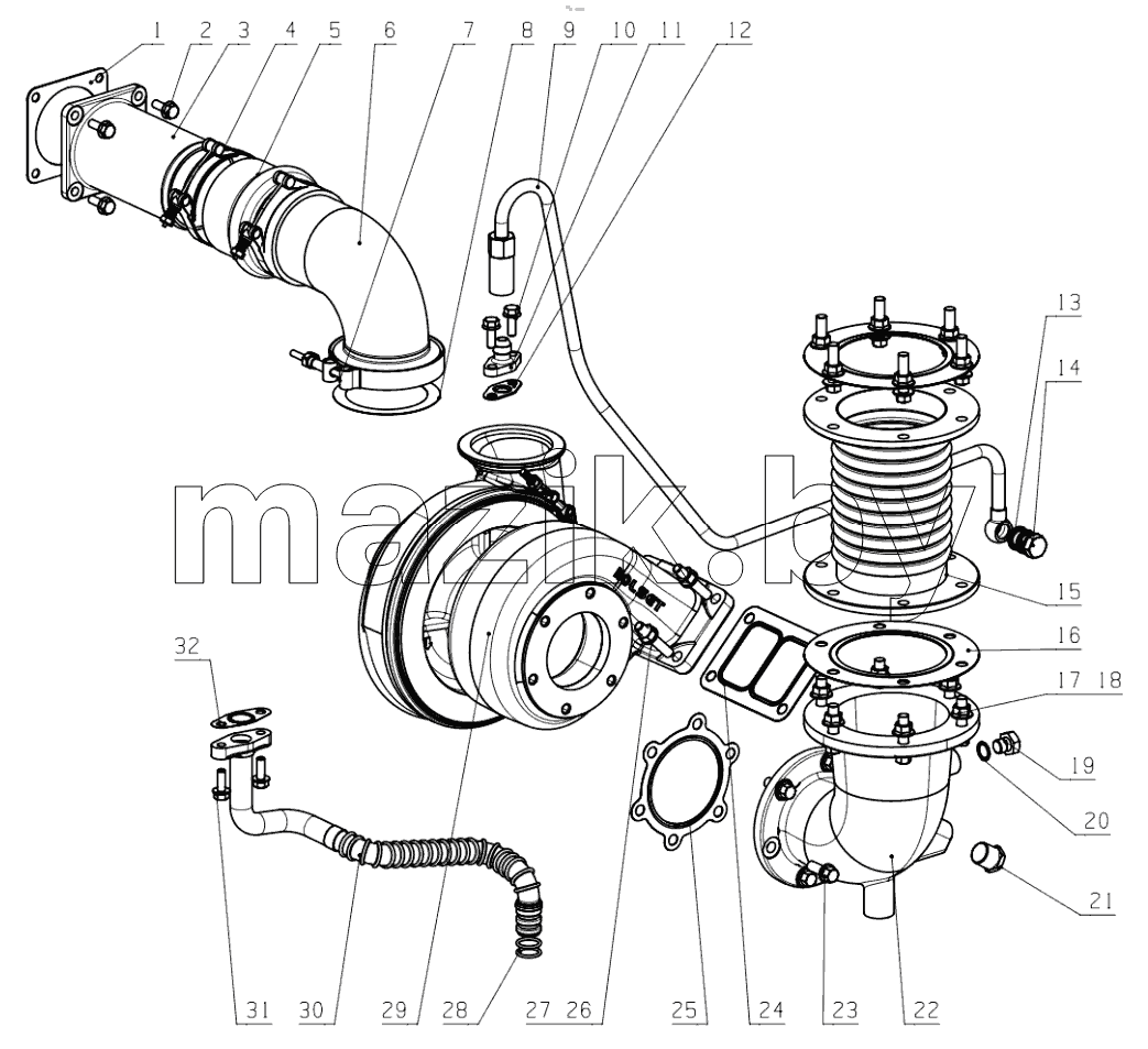  KC100-1118000 Turbocharger Assembly