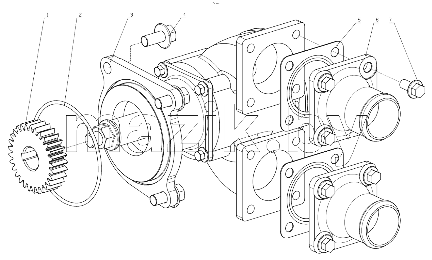  K7500-1315000 Sea water pump assembly