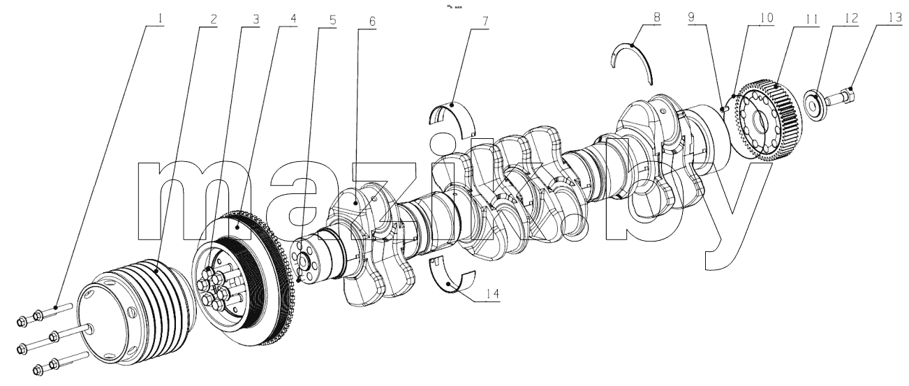  K7301-100500 Crankshaft Vibration Damper Assembly