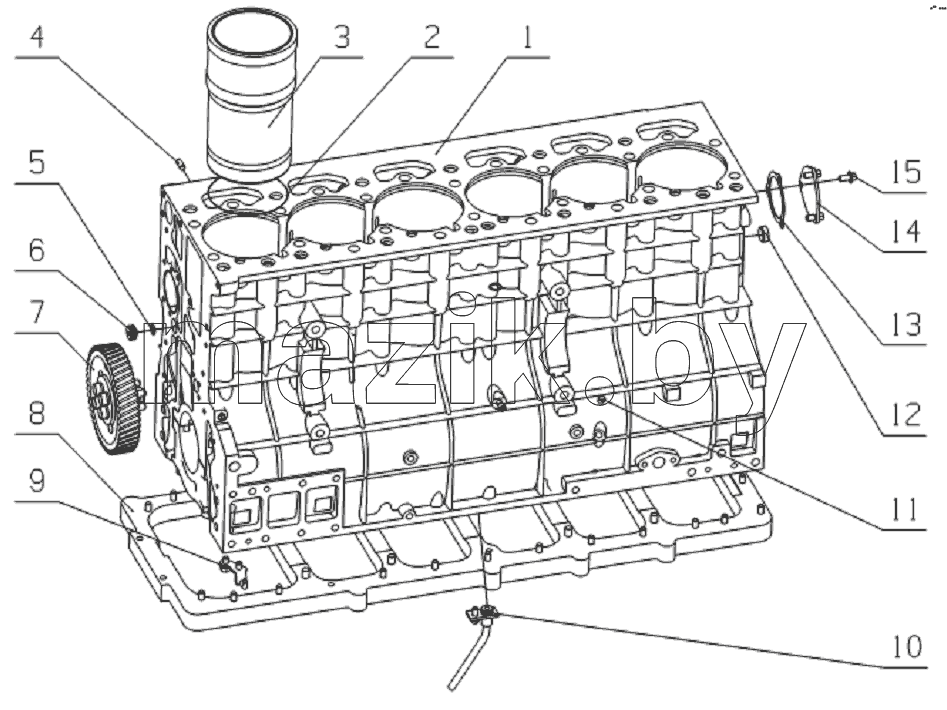 L37LA-1002000 Cylinder block assembly
