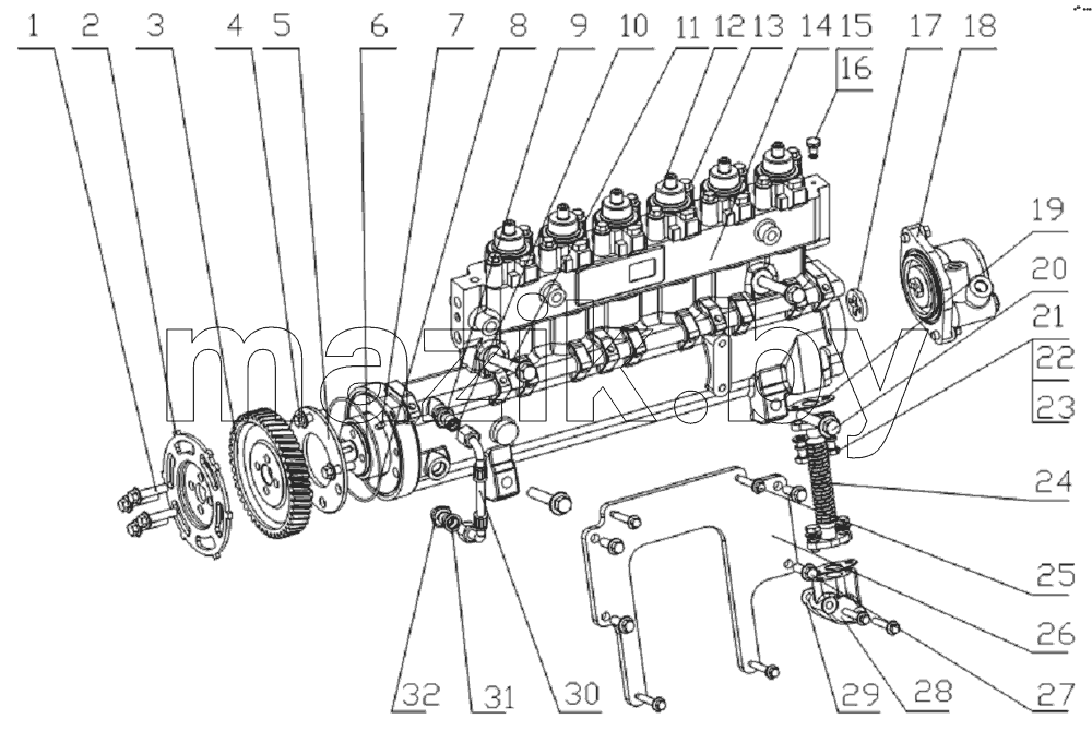 L3100-1111000 Fuel injection pump assembly